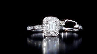 emerald cut round brilliant diamond wedding set 1 39 ctw